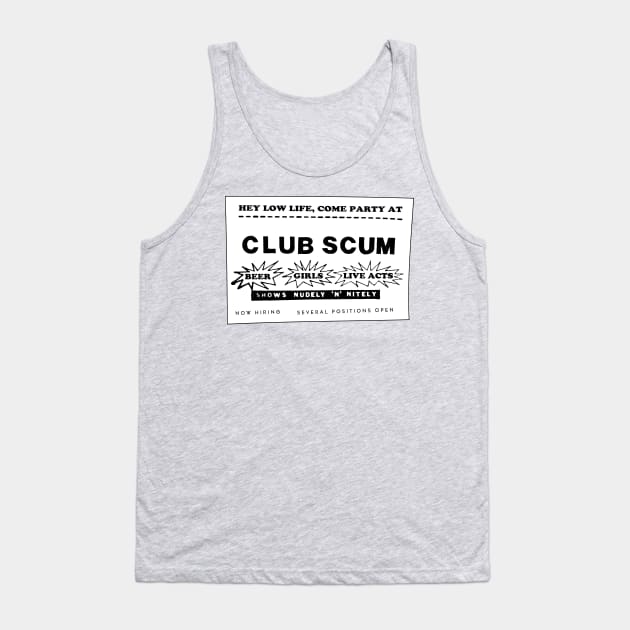 Club Scum Advertisement (from Hobgoblins) Tank Top by MovieFunTime